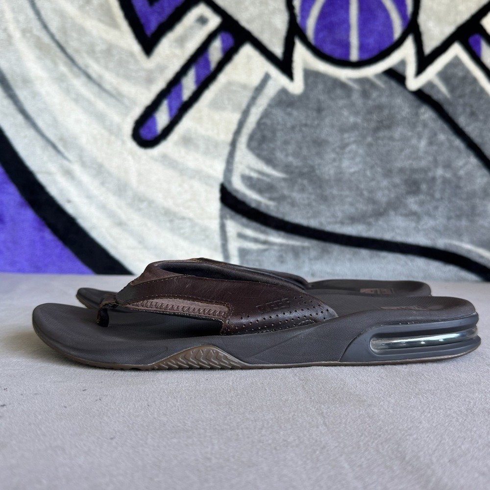 Size 12 - Reef Men's Leather Fanning‎ Bottle Opener Sandals